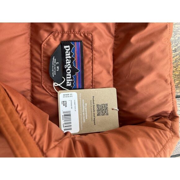 Patagonia Women’s Silent Down Jacket Burnished Red NWT Size Large - Picture 7 of 9